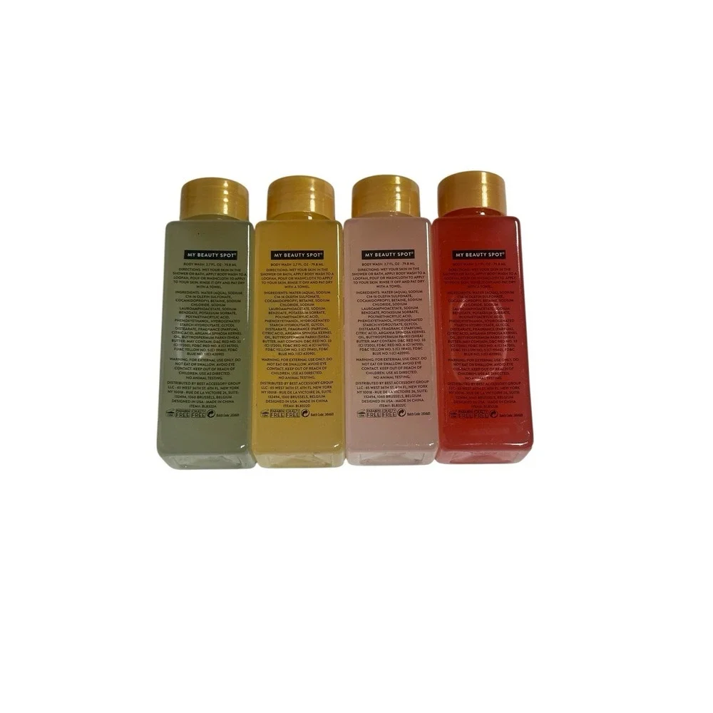 MY BEAUTY SPOT set of 4 scented body wash 2.7 oz MIXED HOLIDAY‎ SCENTS